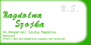 magdolna szojka business card